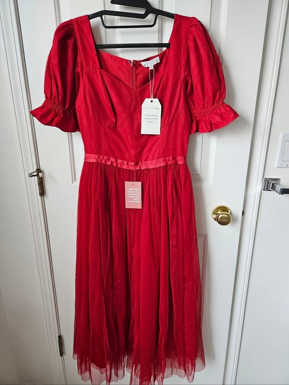 NWT Ivy City Co Ballerina Dress Small Vintage Inspired Tulle Midi Dress - Picture 2 of 4